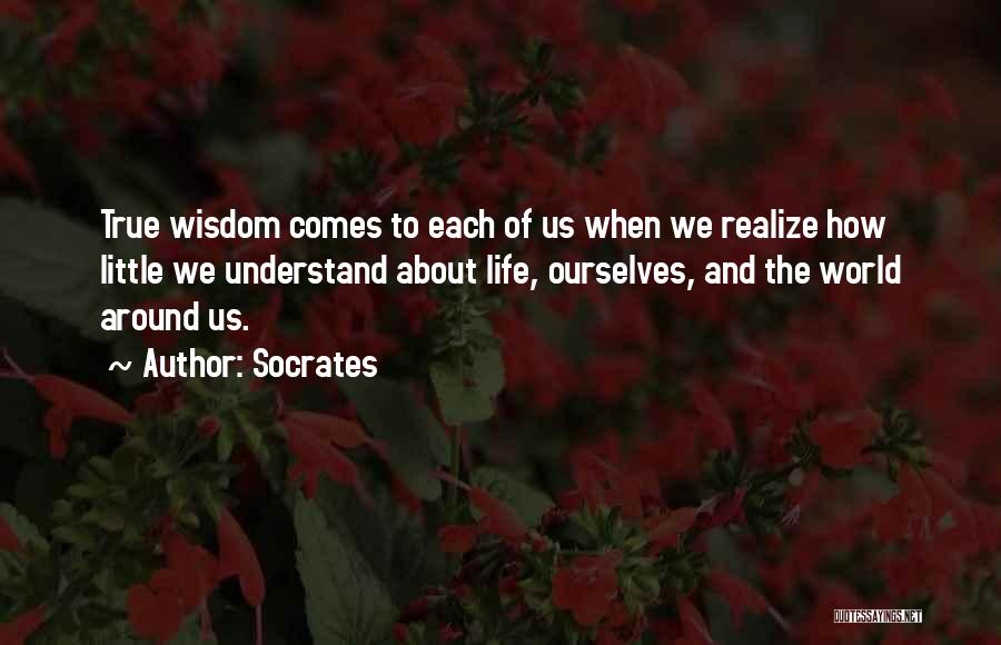 Socrates Quotes: True Wisdom Comes To Each Of Us When We Realize How Little We Understand About Life, Ourselves, And The World