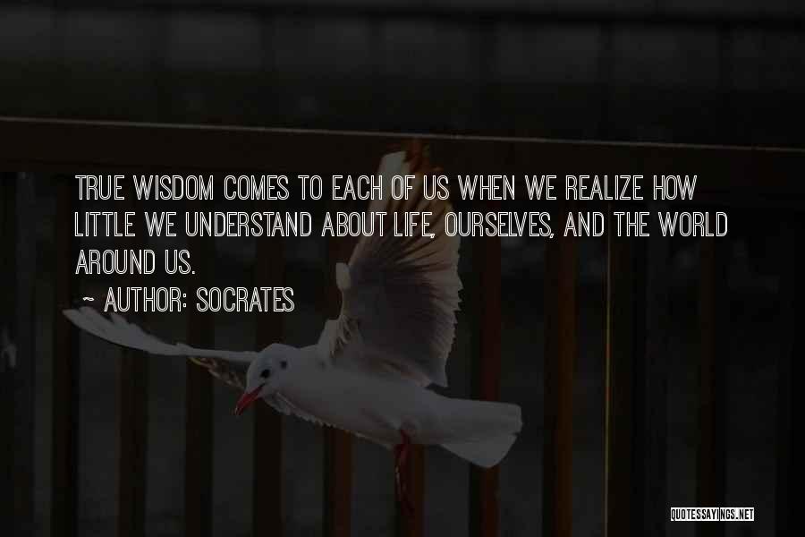 Socrates Quotes: True Wisdom Comes To Each Of Us When We Realize How Little We Understand About Life, Ourselves, And The World