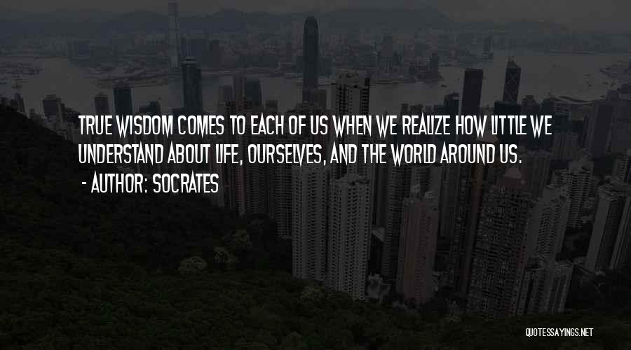 Socrates Quotes: True Wisdom Comes To Each Of Us When We Realize How Little We Understand About Life, Ourselves, And The World