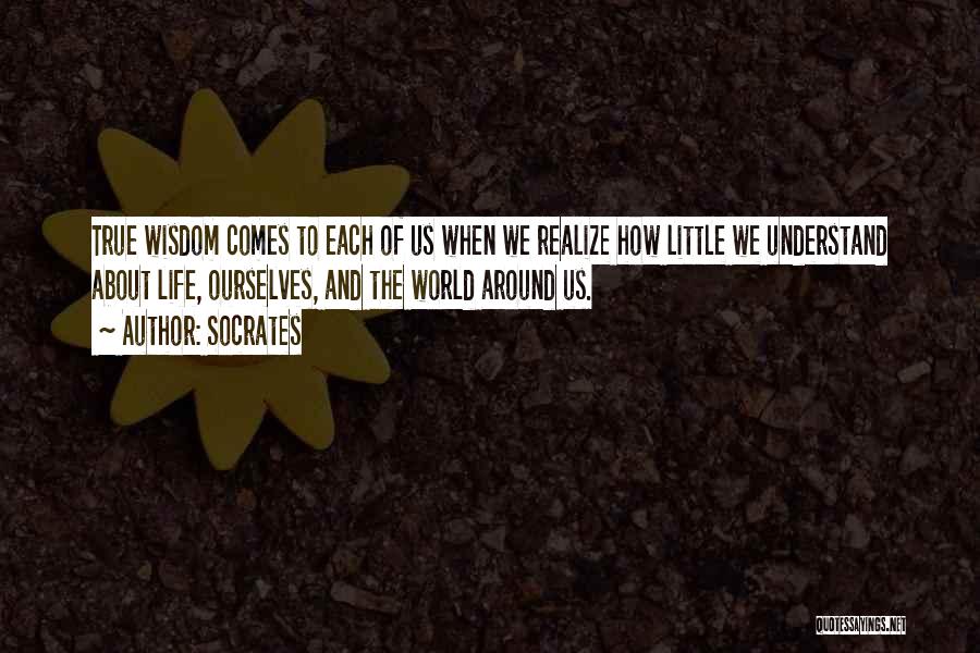 Socrates Quotes: True Wisdom Comes To Each Of Us When We Realize How Little We Understand About Life, Ourselves, And The World