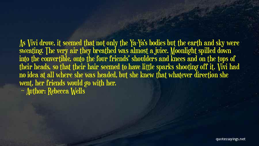 Rebecca Wells Quotes: As Vivi Drove, It Seemed That Not Only The Ya-ya's Bodies But The Earth And Sky Were Sweating. The Very