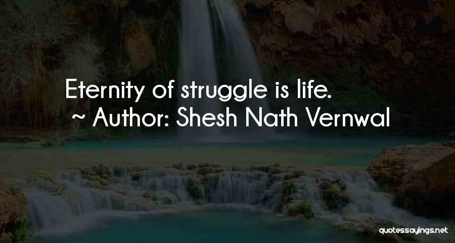 Shesh Nath Vernwal Quotes: Eternity Of Struggle Is Life.