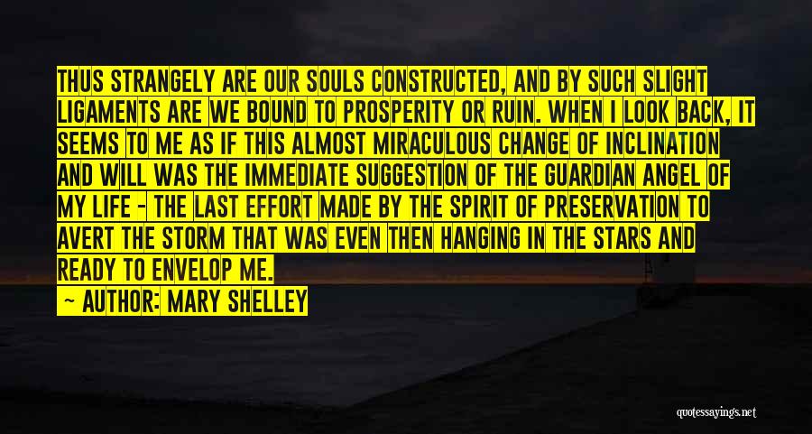 Mary Shelley Quotes: Thus Strangely Are Our Souls Constructed, And By Such Slight Ligaments Are We Bound To Prosperity Or Ruin. When I