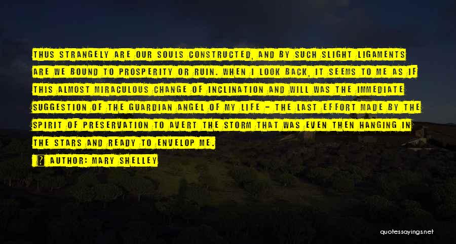 Mary Shelley Quotes: Thus Strangely Are Our Souls Constructed, And By Such Slight Ligaments Are We Bound To Prosperity Or Ruin. When I