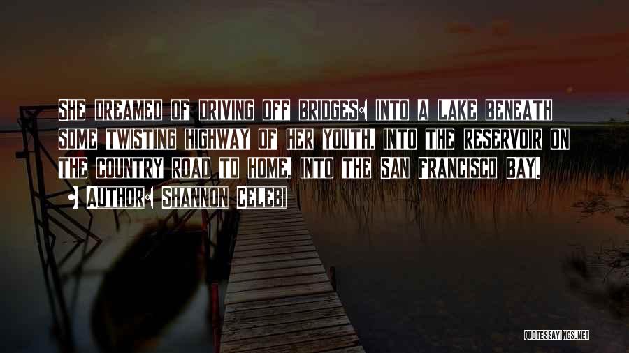 Shannon Celebi Quotes: She Dreamed Of Driving Off Bridges: Into A Lake Beneath Some Twisting Highway Of Her Youth, Into The Reservoir On