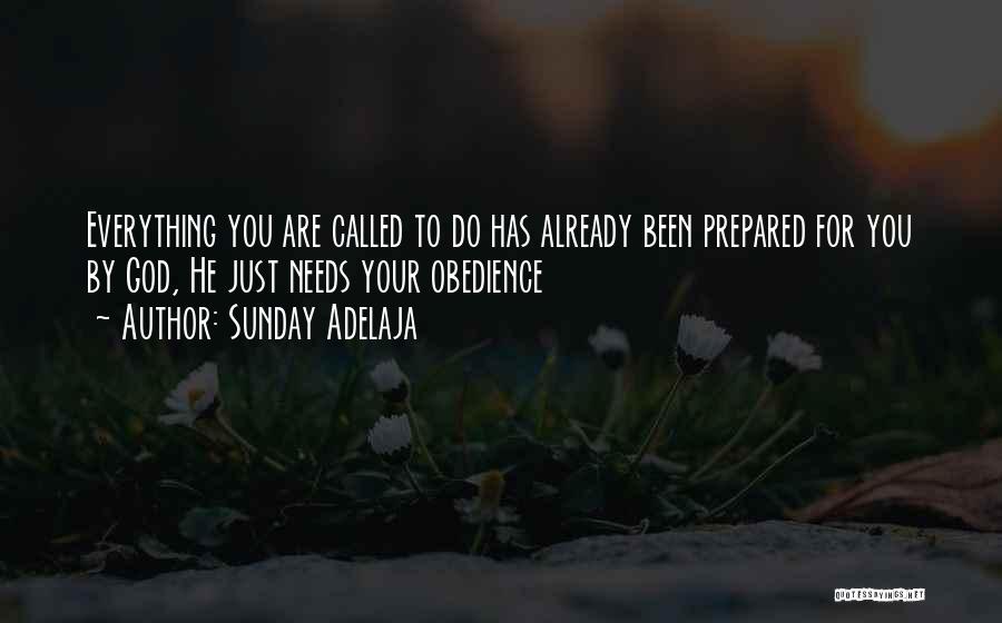 Sunday Adelaja Quotes: Everything You Are Called To Do Has Already Been Prepared For You By God, He Just Needs Your Obedience