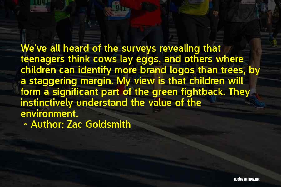 Zac Goldsmith Quotes: We've All Heard Of The Surveys Revealing That Teenagers Think Cows Lay Eggs, And Others Where Children Can Identify More