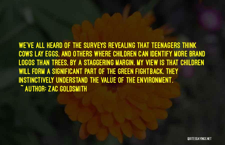 Zac Goldsmith Quotes: We've All Heard Of The Surveys Revealing That Teenagers Think Cows Lay Eggs, And Others Where Children Can Identify More