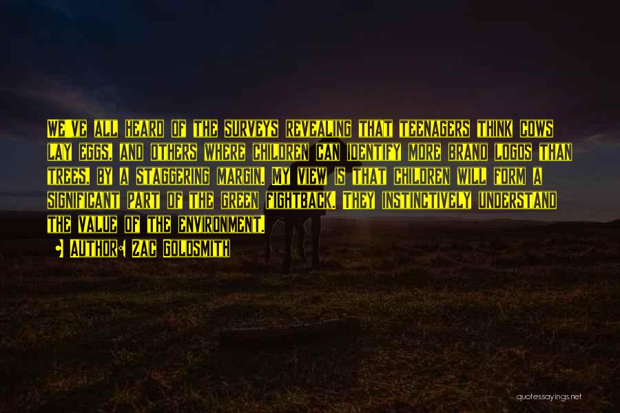 Zac Goldsmith Quotes: We've All Heard Of The Surveys Revealing That Teenagers Think Cows Lay Eggs, And Others Where Children Can Identify More