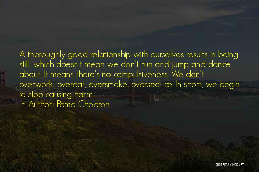 Pema Chodron Quotes: A Thoroughly Good Relationship With Ourselves Results In Being Still, Which Doesn't Mean We Don't Run And Jump And Dance