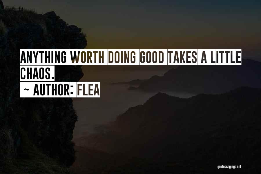 Flea Quotes: Anything Worth Doing Good Takes A Little Chaos.