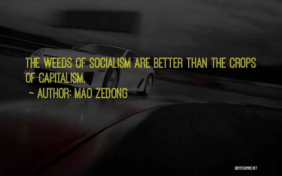 Mao Zedong Quotes: The Weeds Of Socialism Are Better Than The Crops Of Capitalism.