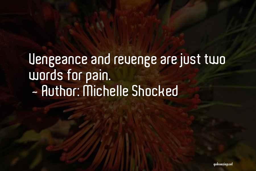 Michelle Shocked Quotes: Vengeance And Revenge Are Just Two Words For Pain.