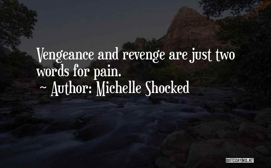 Michelle Shocked Quotes: Vengeance And Revenge Are Just Two Words For Pain.