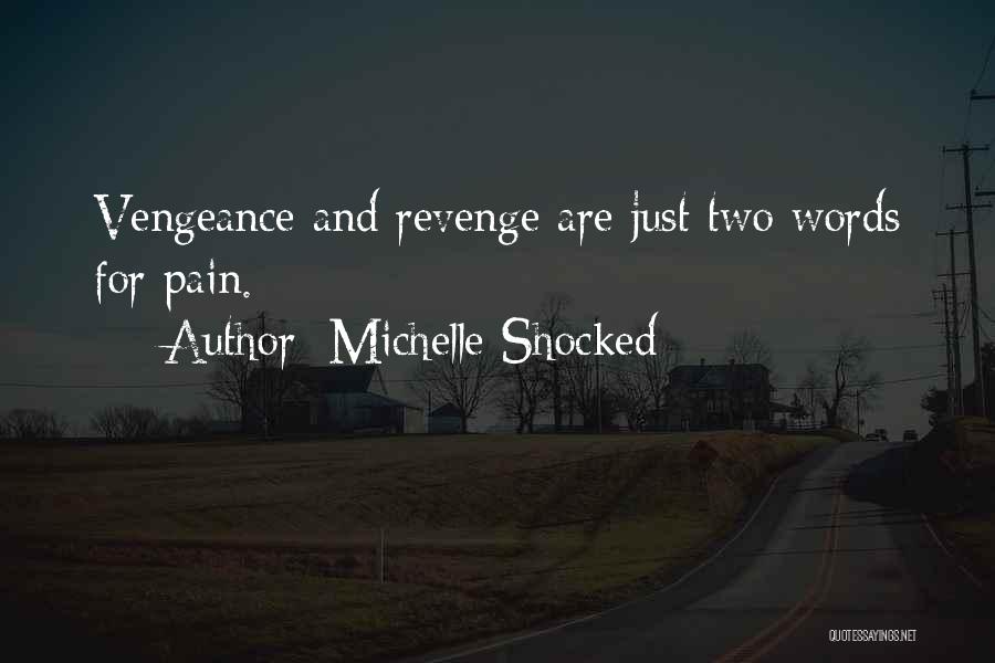 Michelle Shocked Quotes: Vengeance And Revenge Are Just Two Words For Pain.