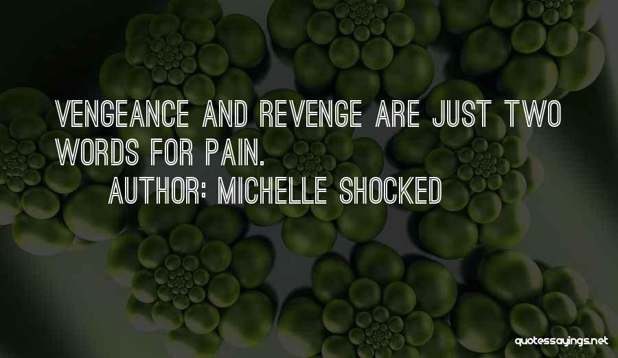 Michelle Shocked Quotes: Vengeance And Revenge Are Just Two Words For Pain.