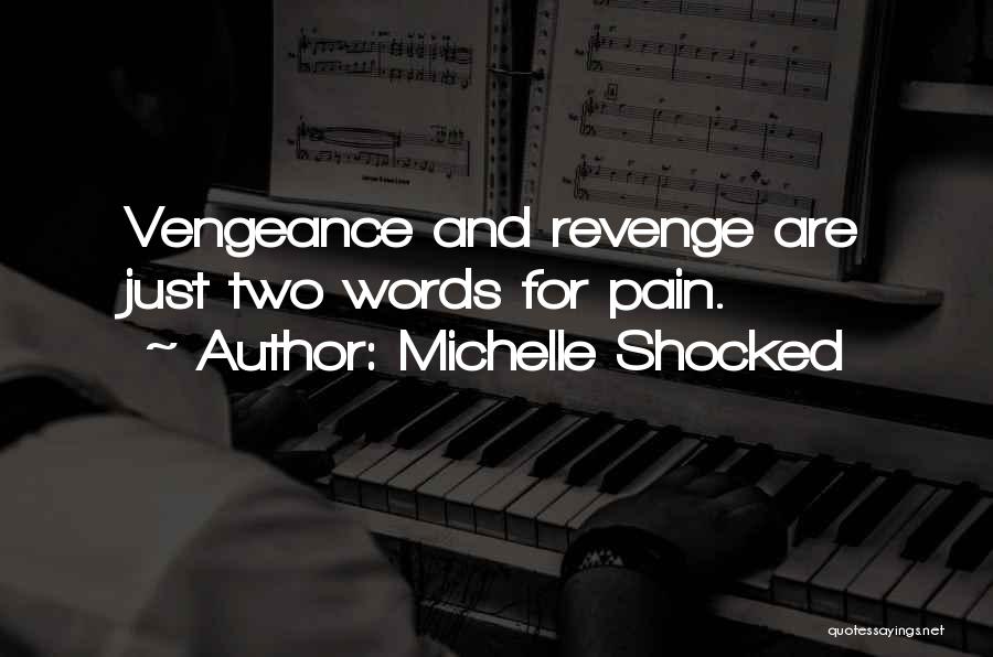 Michelle Shocked Quotes: Vengeance And Revenge Are Just Two Words For Pain.