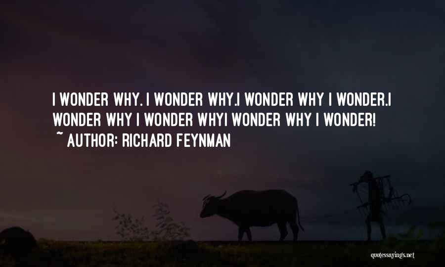 Richard Feynman Quotes: I Wonder Why. I Wonder Why.i Wonder Why I Wonder.i Wonder Why I Wonder Whyi Wonder Why I Wonder!