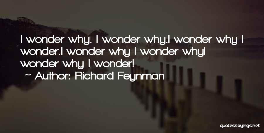 Richard Feynman Quotes: I Wonder Why. I Wonder Why.i Wonder Why I Wonder.i Wonder Why I Wonder Whyi Wonder Why I Wonder!