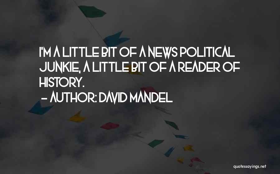 David Mandel Quotes: I'm A Little Bit Of A News Political Junkie, A Little Bit Of A Reader Of History.