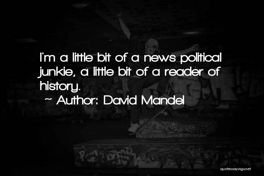 David Mandel Quotes: I'm A Little Bit Of A News Political Junkie, A Little Bit Of A Reader Of History.
