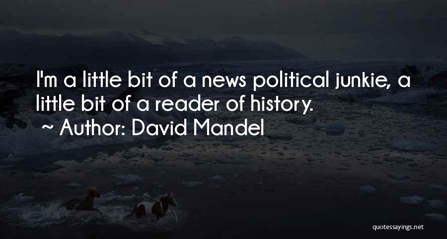 David Mandel Quotes: I'm A Little Bit Of A News Political Junkie, A Little Bit Of A Reader Of History.
