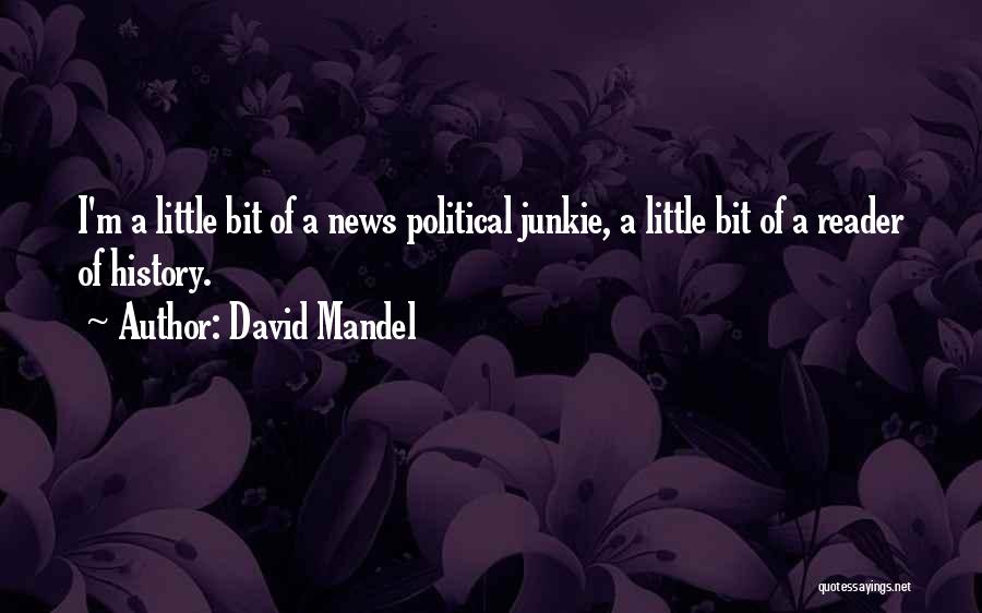 David Mandel Quotes: I'm A Little Bit Of A News Political Junkie, A Little Bit Of A Reader Of History.