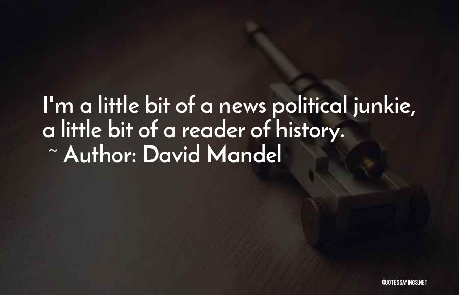 David Mandel Quotes: I'm A Little Bit Of A News Political Junkie, A Little Bit Of A Reader Of History.