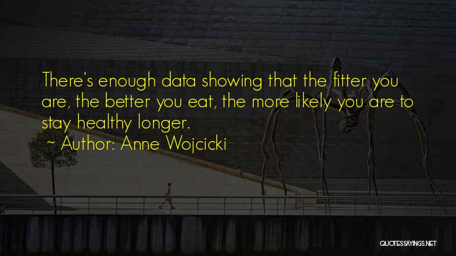 Anne Wojcicki Quotes: There's Enough Data Showing That The Fitter You Are, The Better You Eat, The More Likely You Are To Stay