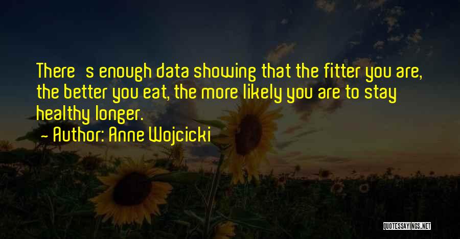 Anne Wojcicki Quotes: There's Enough Data Showing That The Fitter You Are, The Better You Eat, The More Likely You Are To Stay