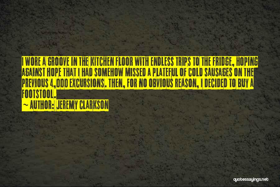 Jeremy Clarkson Quotes: I Wore A Groove In The Kitchen Floor With Endless Trips To The Fridge, Hoping Against Hope That I Had