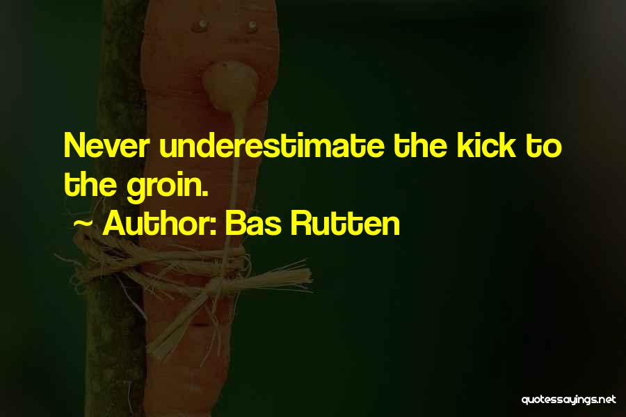 Bas Rutten Quotes: Never Underestimate The Kick To The Groin.