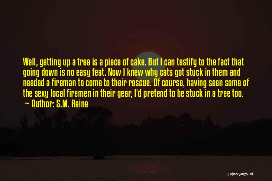 S.M. Reine Quotes: Well, Getting Up A Tree Is A Piece Of Cake. But I Can Testify To The Fact That Going Down