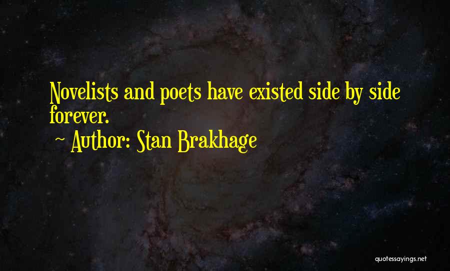 Stan Brakhage Quotes: Novelists And Poets Have Existed Side By Side Forever.