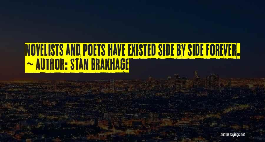 Stan Brakhage Quotes: Novelists And Poets Have Existed Side By Side Forever.
