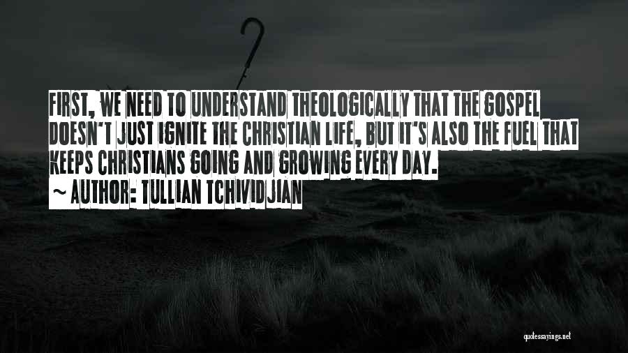 Tullian Tchividjian Quotes: First, We Need To Understand Theologically That The Gospel Doesn't Just Ignite The Christian Life, But It's Also The Fuel