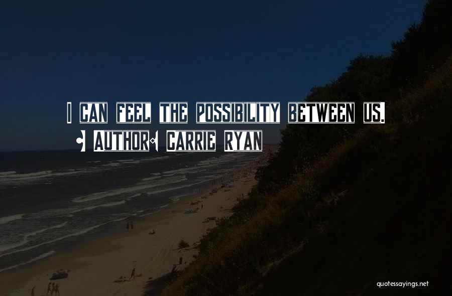 Carrie Ryan Quotes: I Can Feel The Possibility Between Us.