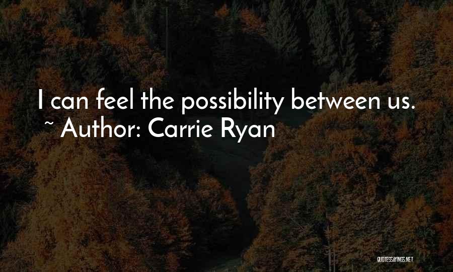Carrie Ryan Quotes: I Can Feel The Possibility Between Us.