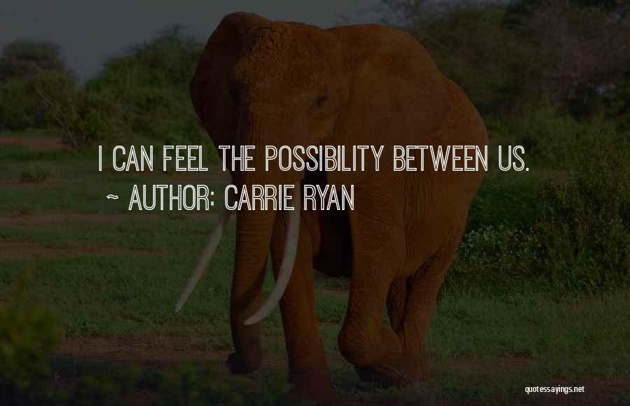Carrie Ryan Quotes: I Can Feel The Possibility Between Us.