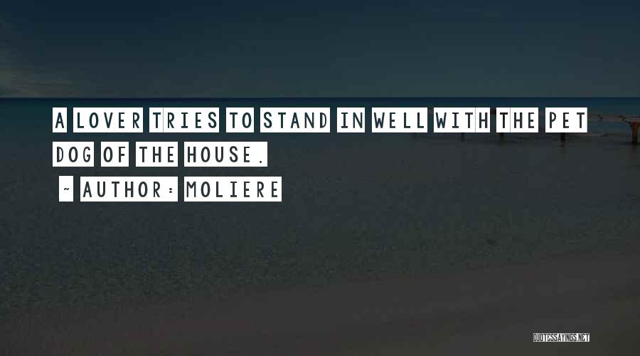 Moliere Quotes: A Lover Tries To Stand In Well With The Pet Dog Of The House.