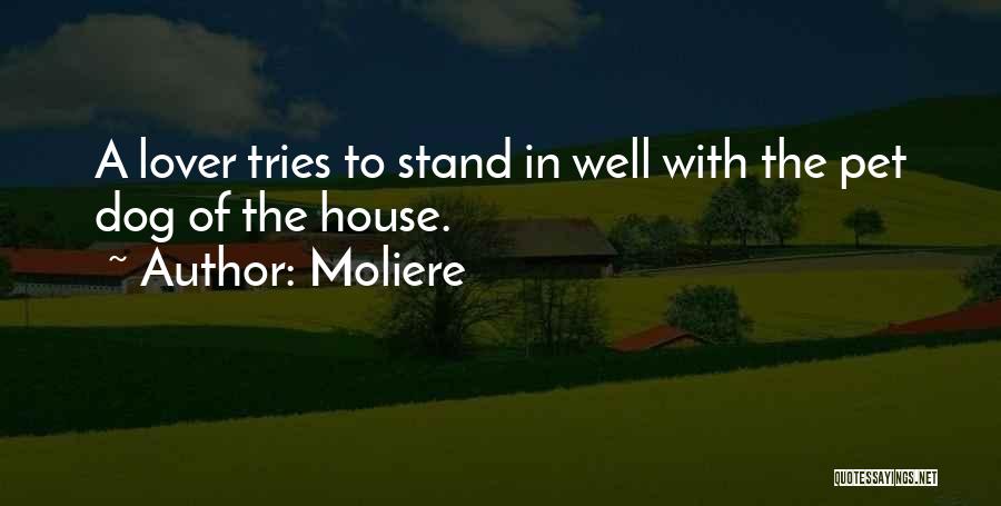 Moliere Quotes: A Lover Tries To Stand In Well With The Pet Dog Of The House.