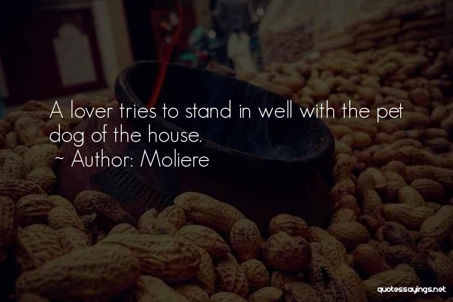Moliere Quotes: A Lover Tries To Stand In Well With The Pet Dog Of The House.