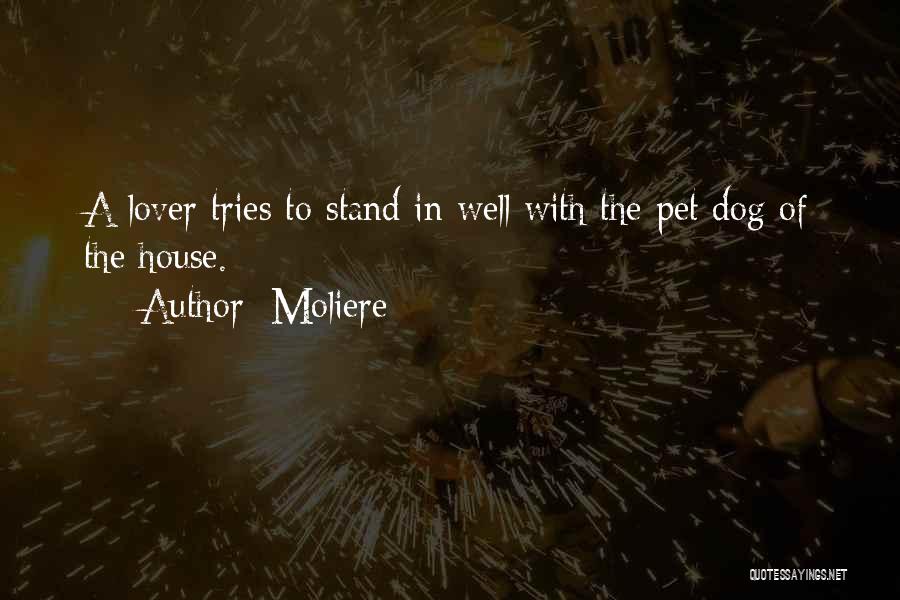 Moliere Quotes: A Lover Tries To Stand In Well With The Pet Dog Of The House.