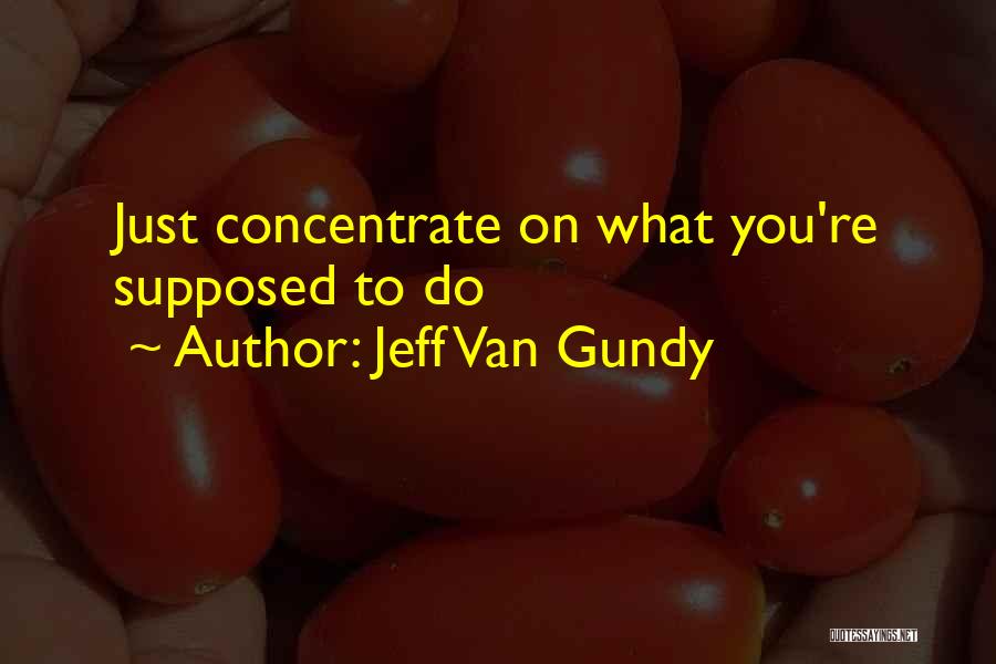 Jeff Van Gundy Quotes: Just Concentrate On What You're Supposed To Do