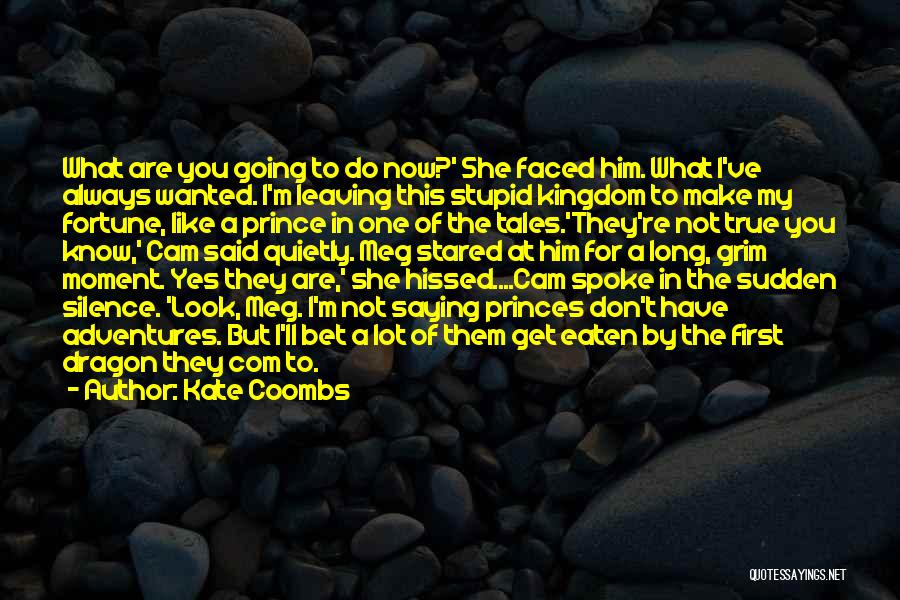 Kate Coombs Quotes: What Are You Going To Do Now?' She Faced Him. What I've Always Wanted. I'm Leaving This Stupid Kingdom To