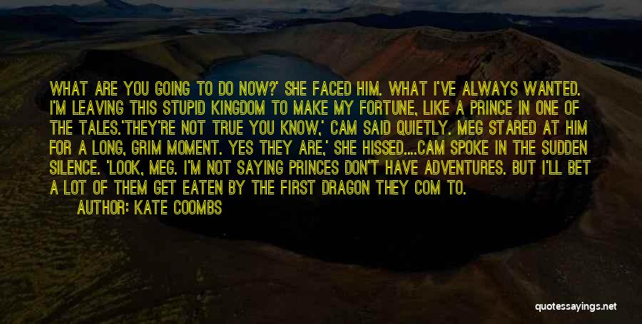 Kate Coombs Quotes: What Are You Going To Do Now?' She Faced Him. What I've Always Wanted. I'm Leaving This Stupid Kingdom To