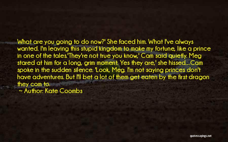 Kate Coombs Quotes: What Are You Going To Do Now?' She Faced Him. What I've Always Wanted. I'm Leaving This Stupid Kingdom To