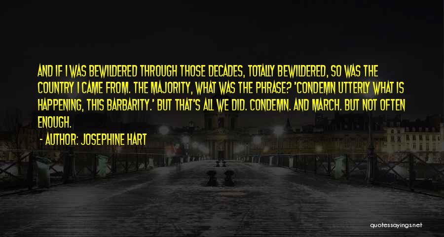 Josephine Hart Quotes: And If I Was Bewildered Through Those Decades, Totally Bewildered, So Was The Country I Came From. The Majority, What