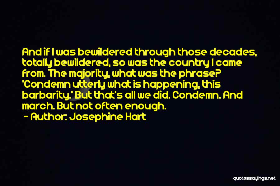 Josephine Hart Quotes: And If I Was Bewildered Through Those Decades, Totally Bewildered, So Was The Country I Came From. The Majority, What