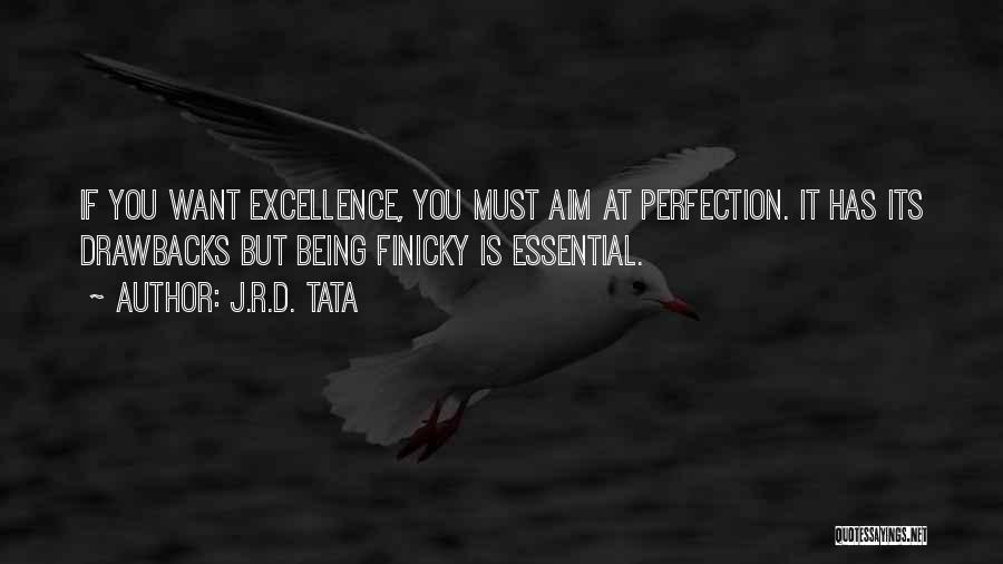 J.R.D. Tata Quotes: If You Want Excellence, You Must Aim At Perfection. It Has Its Drawbacks But Being Finicky Is Essential.